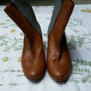 Missoni Brown and Grey Leather Booties